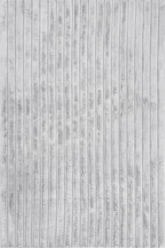 Silver 2' 6" x 6' Kris Striped Plush Cloud Washable Rug swatch