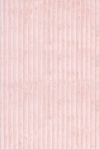 Blush 2' 6" x 6' Kris Striped Plush Cloud Washable Rug swatch