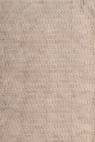 Taupe Milazia Honeycomb Plush Cloud Washable Rug swatch