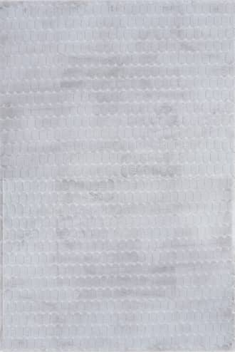 Silver Milazia Honeycomb Plush Cloud Washable Rug swatch