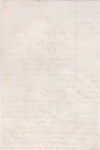 Beige Milazia Honeycomb Plush Cloud Washable Rug swatch
