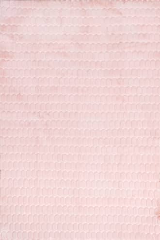 Blush Milazia Honeycomb Plush Cloud Washable Rug swatch