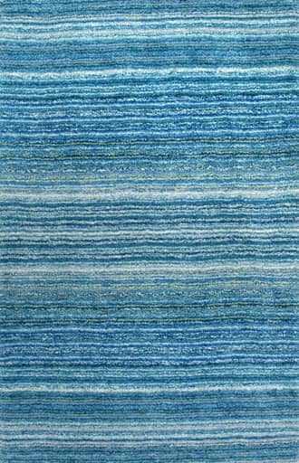 Sky Blue 6' Striped Shaggy Rug swatch