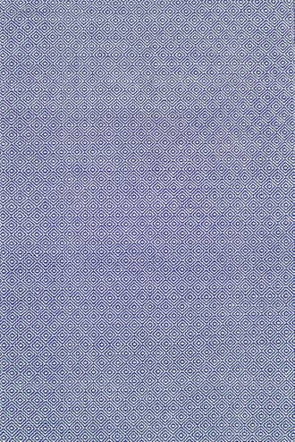 Navy 3' x 5' Diamond Cotton Check Flatwoven Rug swatch