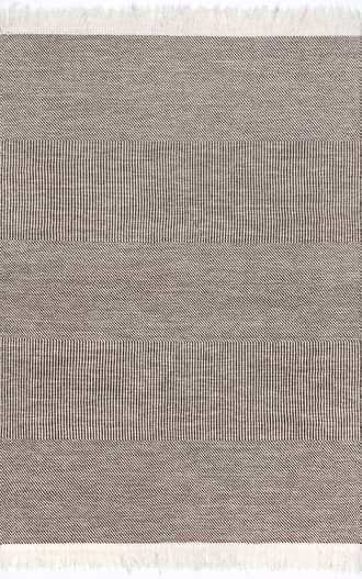 Subtle Striped Flatweave With Fringes Rug primary image
