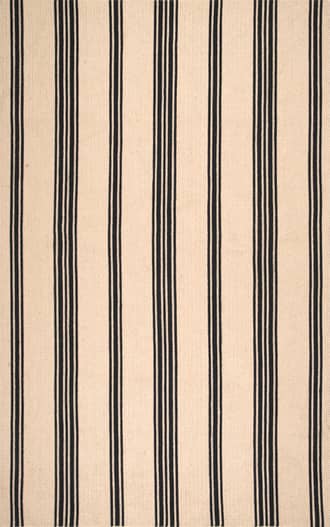 4' x 6' Braided Striped Jute Rug primary image