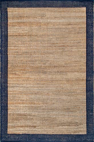 Navy Ivy Jute Bordered Rug swatch