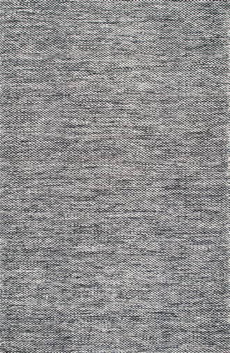 Grey 9' 6" x 13' 6" Cotton Solid Flatweave Rug swatch