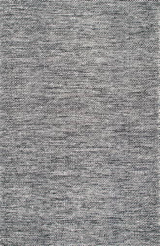 Grey Cotton Solid Flatweave Rug swatch