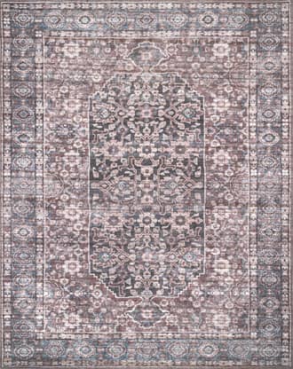 Gray Janice Medallion Washable Rug swatch