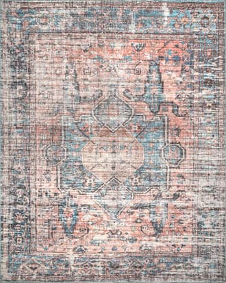 Millie Distressed Bordered Washable Rug primary image