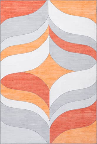 3' 3" x 5' Violet Washable Kids Groovy Rug primary image