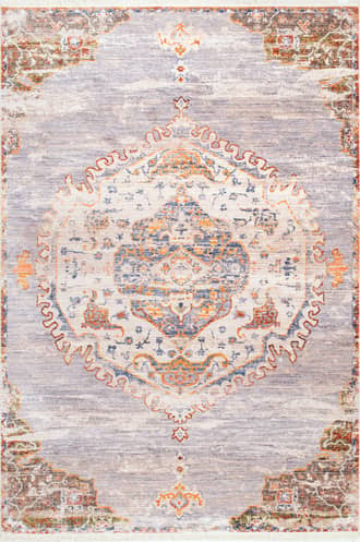 Frilly Ornate Medallion Fringe Rug primary image