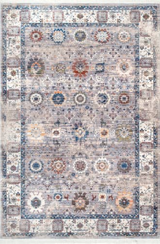 Faded Floral Fringe Rug primary image