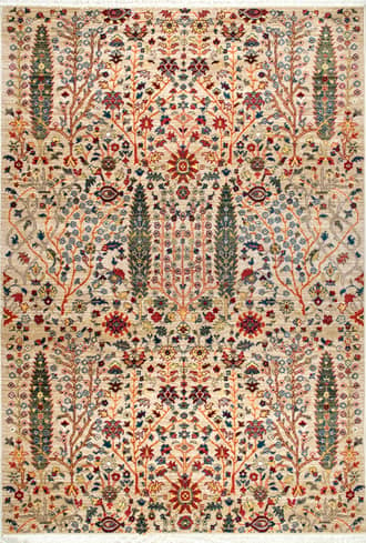 8' x 10' Floral Fringed Rug primary image