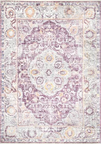 Multicolor Fading Pendent Medallion Fringe Rug swatch