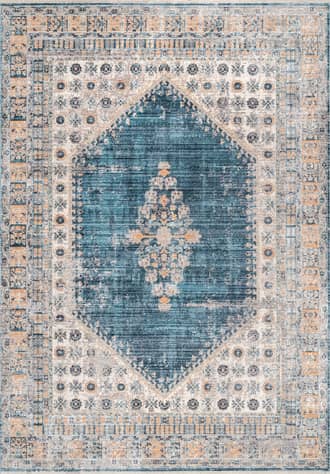 Blue Fade Bouquet Medallion Rug swatch