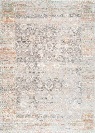 Beige Muted Floral Design Rug swatch