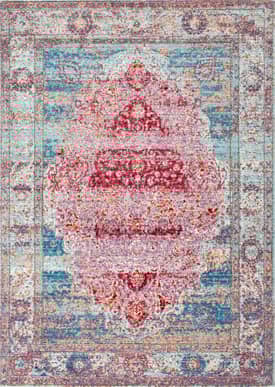 Cherry Pink 6' 7" x 9' Antique Brick Medallion Rug swatch