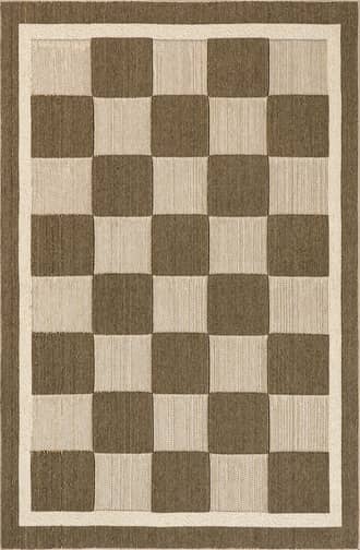 6' 7" x 9' Solana Indoor/Outdoor Checkerboard Rug primary image