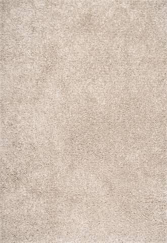 Beige 6' 7" x 9' Solid Shag Rug swatch