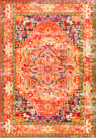 Orange 4' x 6' Center Medallion Rug swatch