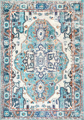 Blue Mosaic Medallion Rug swatch