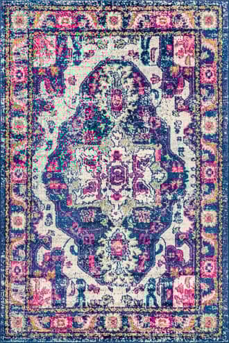 Purple 9' x 12' Mosaic Medallion Rug swatch