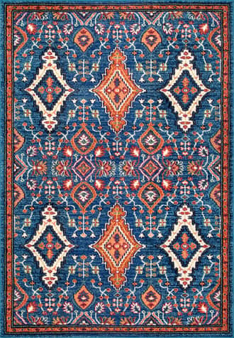 Multicolor 2' 6" x 12' Diamond Drops Rug swatch