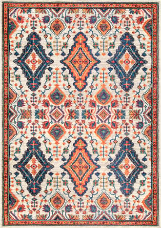 Orange 2' 6" x 6' Diamond Drops Rug swatch