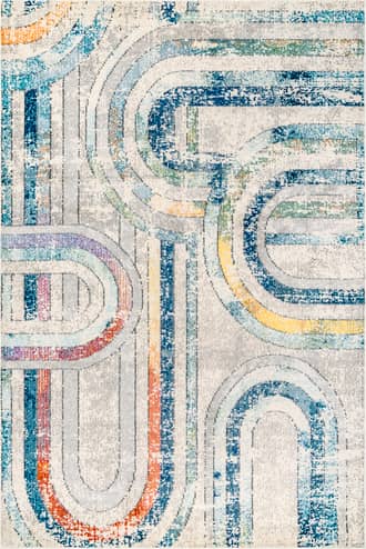 Blue Fading Rainbows Rug swatch