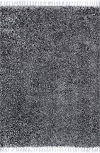 Dark Grey Solid Shag Rug swatch