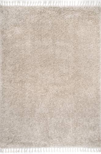 Beige Solid Shag Rug swatch