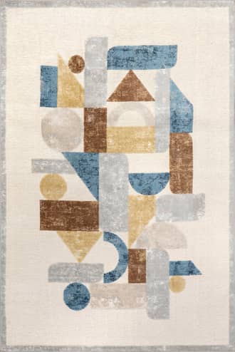 Georgine Abstract Puzzle Washable Rug primary image