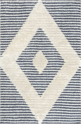 6' 7" x 9' Fariza Striped Shag Rug primary image