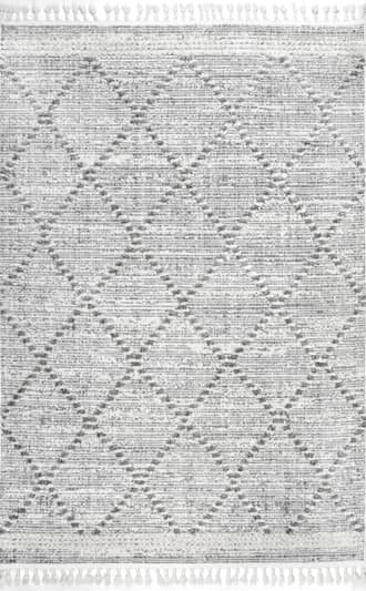 Textured Cable Trellis Tassel Rug primary image