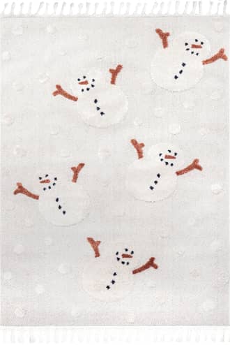 Freda Snowmen Tasseled Kids Rug primary image