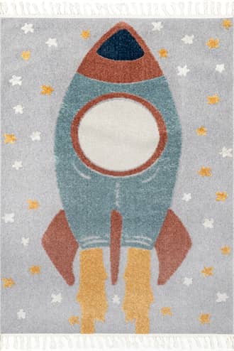 Kathryn Spaceship Tasseled Kids Rug primary image