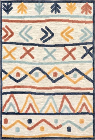 Blue Sea Indoor/Outdoor Doodles Rug swatch