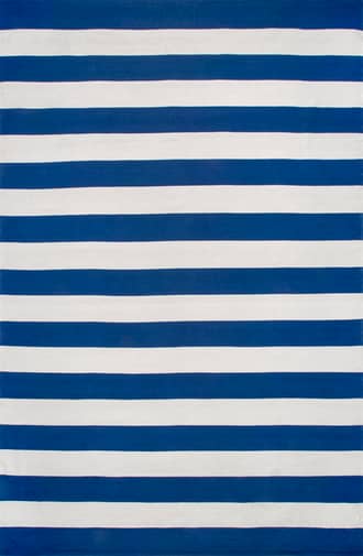 Blue 3' x 5' Flatwoven Regent Stripes Rug swatch