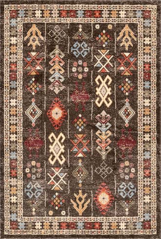 Brown Southwestern Symbols Rug swatch