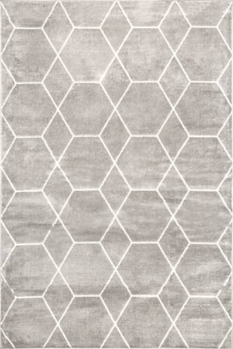 Grey 5' x 8' Jacqueline Honeycomb Trellis Rug swatch
