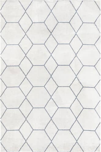 Blue 5' x 8' Jacqueline Honeycomb Trellis Rug swatch
