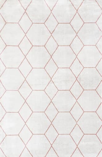 Light Pink Jacqueline Honeycomb Trellis Rug swatch