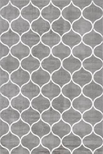 Gray Judy Scalloped Trellis Rug swatch