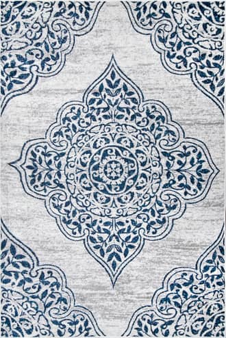 Blue 2' 6" x 8' Ornamental Rosette Rug swatch