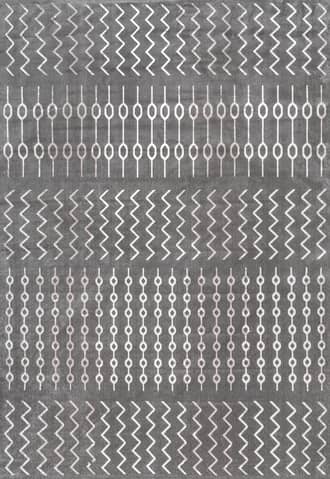 Grey Sylvia Washable Linear Rug swatch