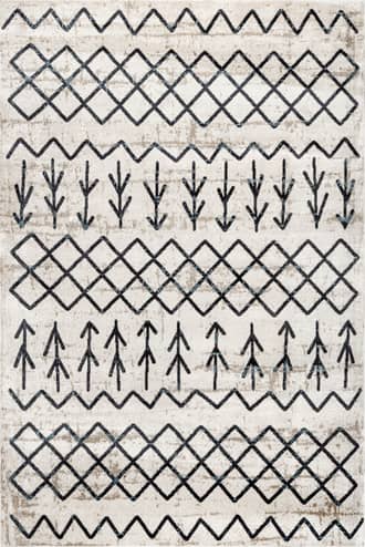 Beige 3' 3" x 5' Alaina Washable Fence Rug swatch