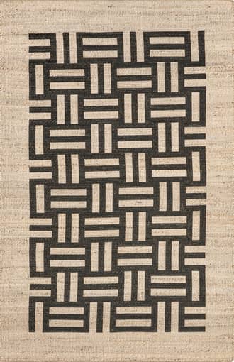 Luelle Basketweave Striped Rug primary image