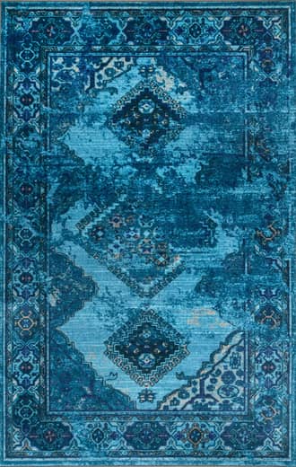 Blue 4' 4" x 6' Dyed Diamonds Rug swatch